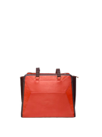 Ember Luxe Structured Tote Bag – Rust Orange & Espresso Brown