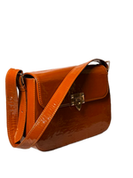 Amber Gloss Crossbody Bag – Polished Caramel Statement Bag