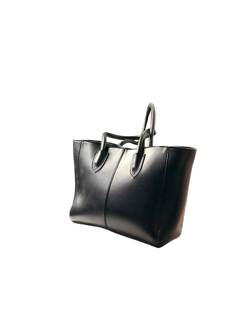 Luxe Everyday Black Tote Bag – Sleek & Timeless Carryall