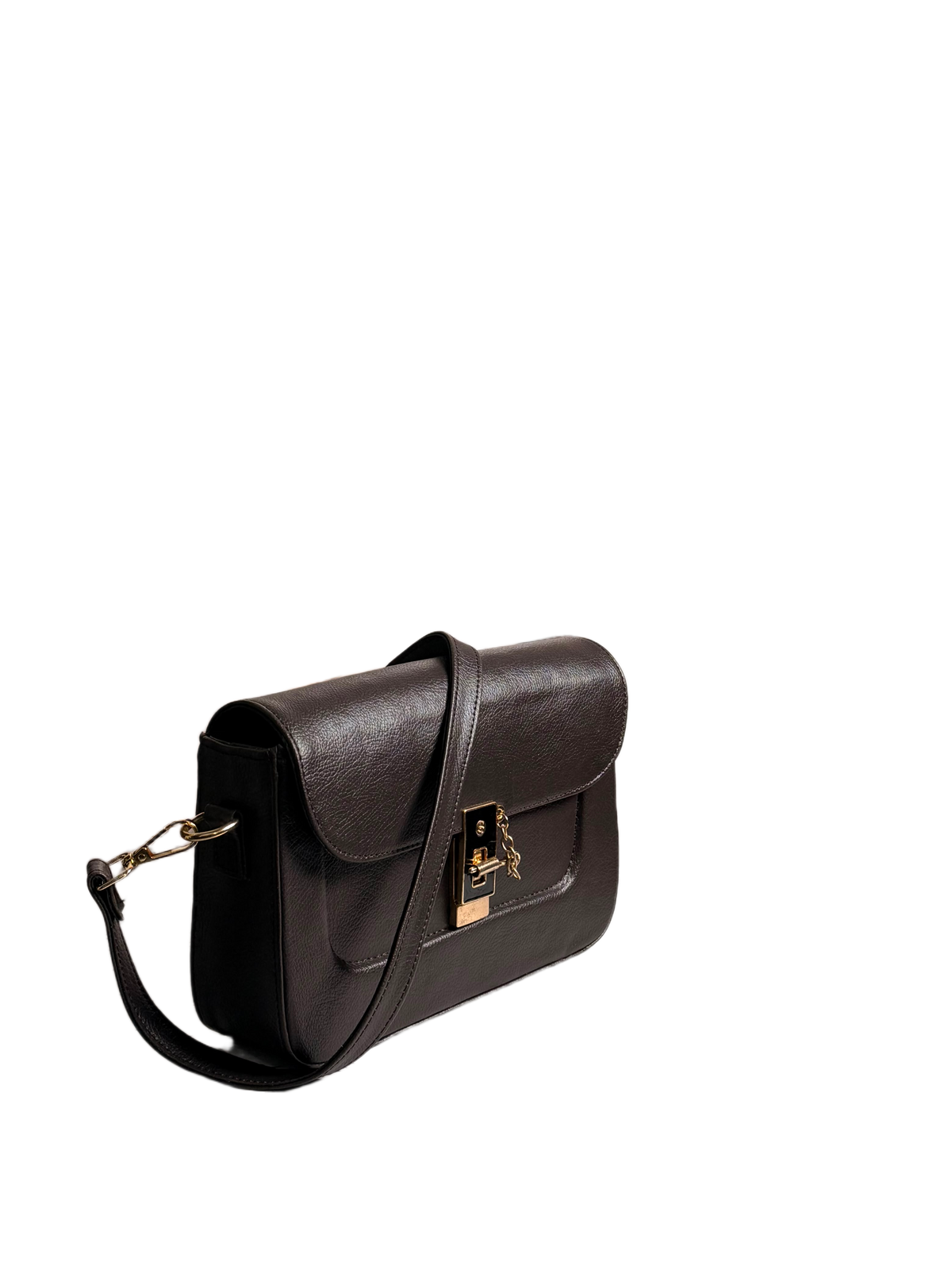 Noir Luxe Crossbody Bag – Elegant Structured Shoulder Bag