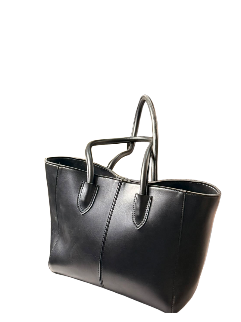 Luxe Everyday Black Tote Bag – Sleek & Timeless Carryall