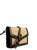Sienna Contrast Crossbody Bag – Beige & Chocolate Brown Shoulder Bag