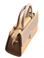 Luxe Structured Top-Handle Handbag – Cream Beige