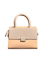 Luxe Structured Top-Handle Handbag – Cream Beige