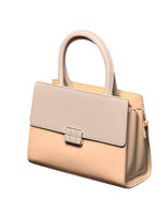 Luxe Structured Top-Handle Handbag – Cream Beige