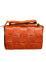 Luxe Woven Textured Shoulder Bag – Burnt Orange